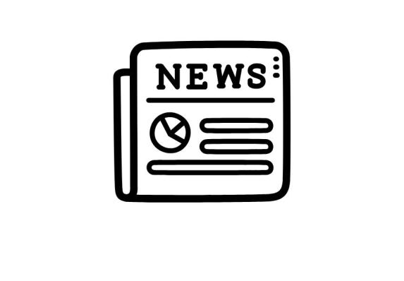 Czarno-biała grafika przedstawia gazetę codzienną o tytule NEWS.