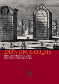 Donum cordis. Studia poświęcone pamięci Profesora Jerzego Kolendo