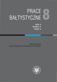 Prace Bałtystyczne. Język – Literatura – Kultura, t. 8
